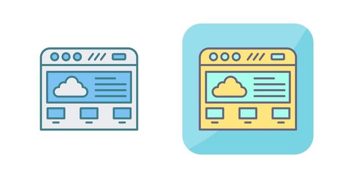 icono de vector de computación en la nube