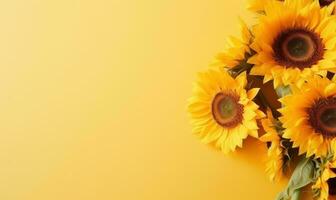Sunflowers exuding vitality and joy. AI Generative photo