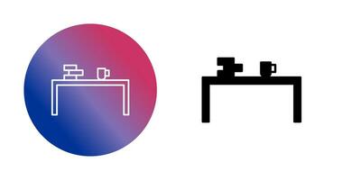 Unique Study Desk Vector Icon