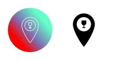 Unique Bar Location Vector Icon