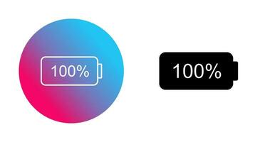 icono de vector de batería completa único