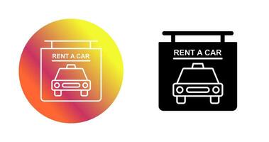 Rent a Car Vector Icon