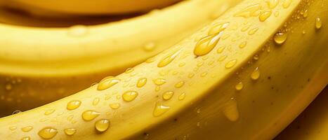 Close-up view of a ripe banana skin. AI Generative photo