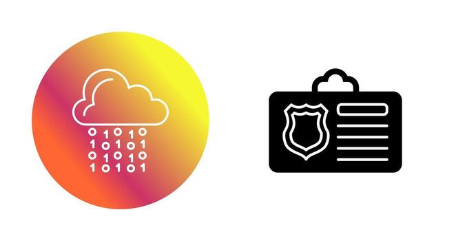 icono de vector de codificación de nube