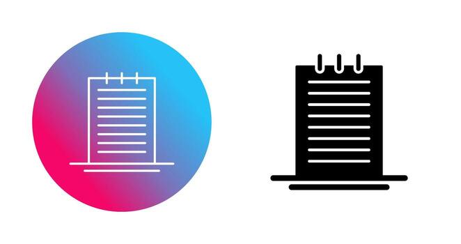 icono de vector de notas
