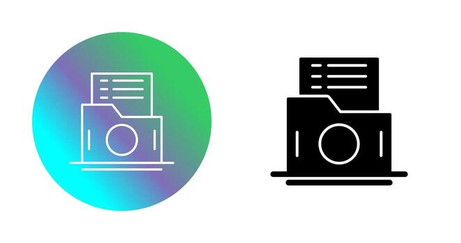 icono de vector de carpeta de lista