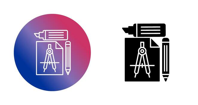 icono de vector de herramientas de estudio