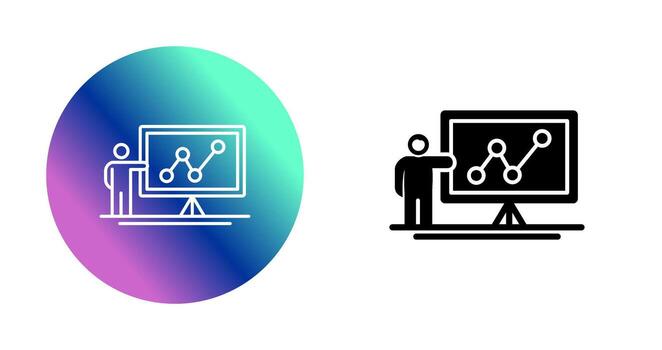 icono de vector de presentación