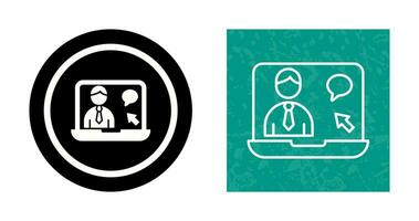 Online Interview Vector Icon