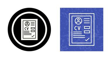 icono de vector de cv