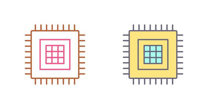 icono de vector de procesador