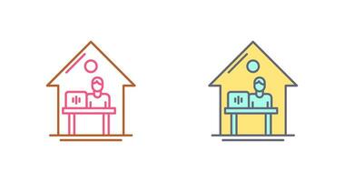 Work At Home Vector Icon