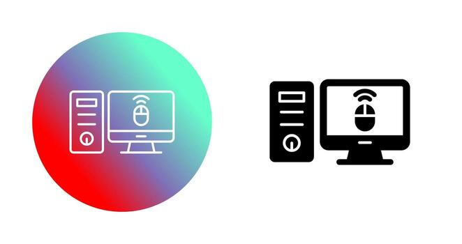 Desktop Computer Vector Icon