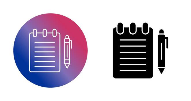 Notepad Vector Icon