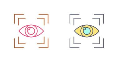 icono de vector de exploración ocular