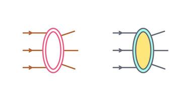 icono de vector de refracción