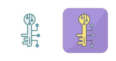 Electronic Key Vector Icon