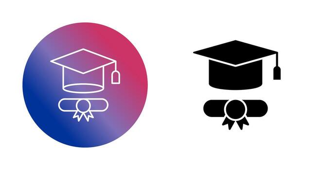 icono de vector de sombrero de graduación