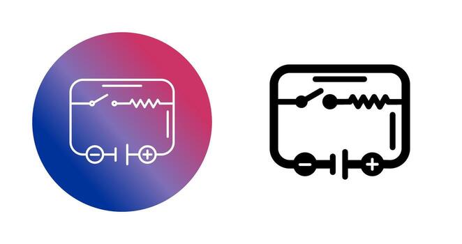 icono de vector de circuito eléctrico