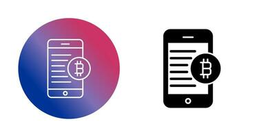 Bitcoin Mobile Vector Icon
