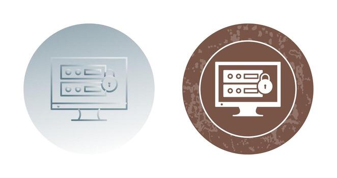icono de vector de seguridad de datos único
