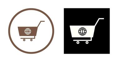 Unique Global Shopping Vector Icon
