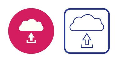 icono de vector de carga única en la nube