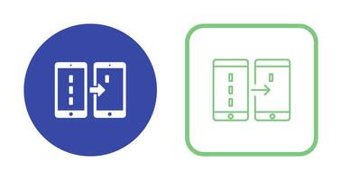 icono de vector de transferencia de datos único