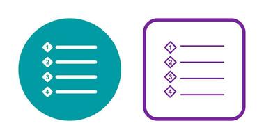 Unique Numbered list Vector Icon