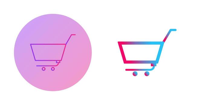Unique Empty Cart Vector Icon