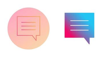 Unique Single Chat Bubble Vector Icon