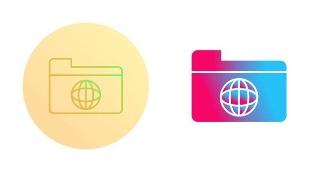 Unique Network Folder Vector Icon