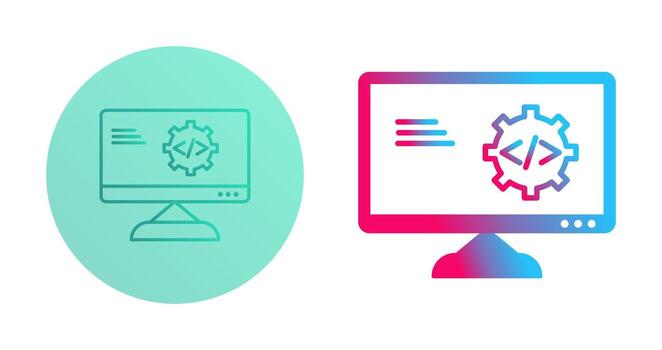 icono de vector de optimización de código único