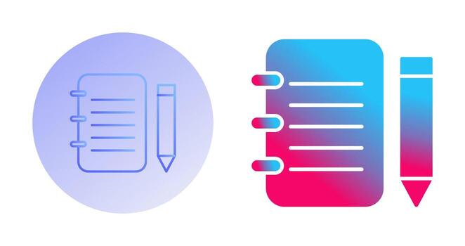 icono de vector de bloc de notas único