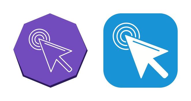 icono de vector de clic único