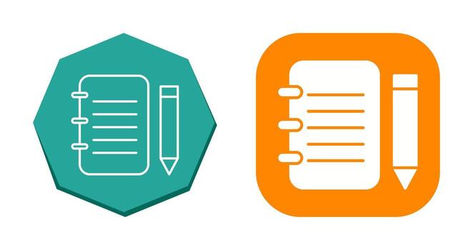 Unique Notepad Vector Icon