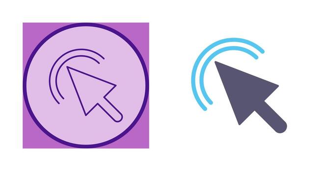 haga clic en icono vectorial vector