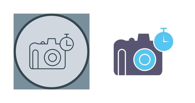 Unique Timer on Camera Vector Icon