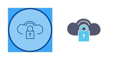 Secure Cloud Vector Icon