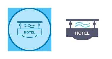 icono de vector de signo de hotel