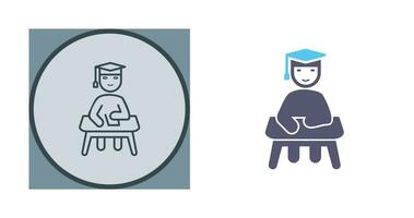 Unique Studying on Desk Vector Icon