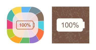 icono de vector de batería completa único