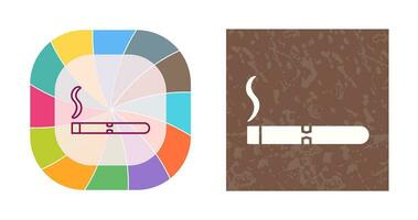 Unique Lit Cigar Vector Icon