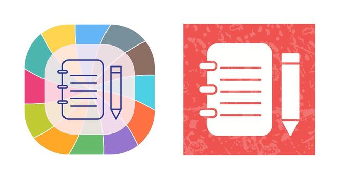 Unique Notepad Vector Icon
