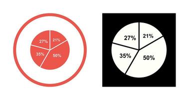 icono de vector de gráfico circular