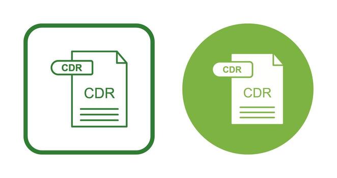 icono de vector de cdr