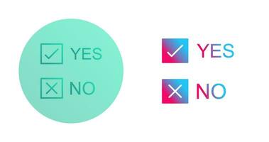 Yes No Option Vector Icon