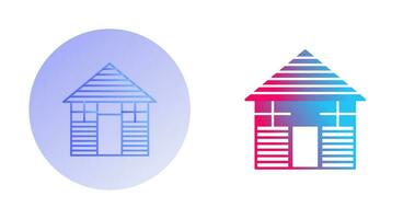 Wood Cabin Vector Icon