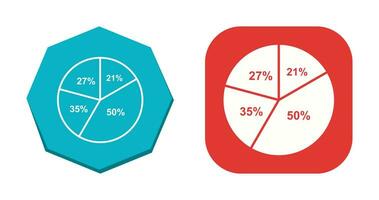 icono de vector de gráfico circular