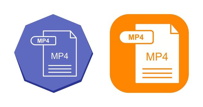 icono de vector de mp4